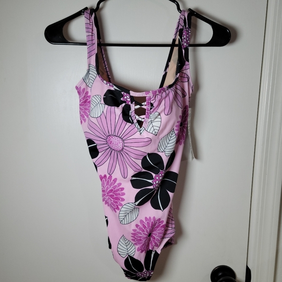 Sirena Pink Floral Swimsuit | One-Piece Simsuit | Size 10 (NWT) - Picture 1 of 9